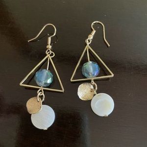 Triangle Decor Drop Earrings